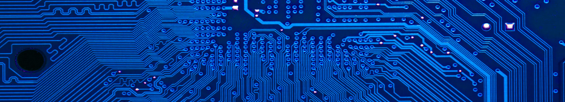A blue circuitboard.